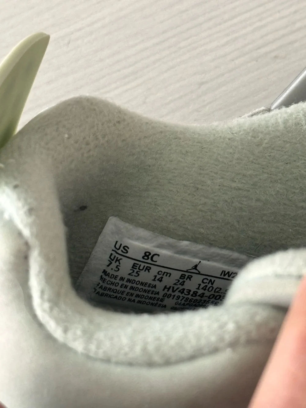 Nike Air‎ Jordan 4 Retro TD Seafoam Sage Green Toddler Size 8C Sneakers Shoes